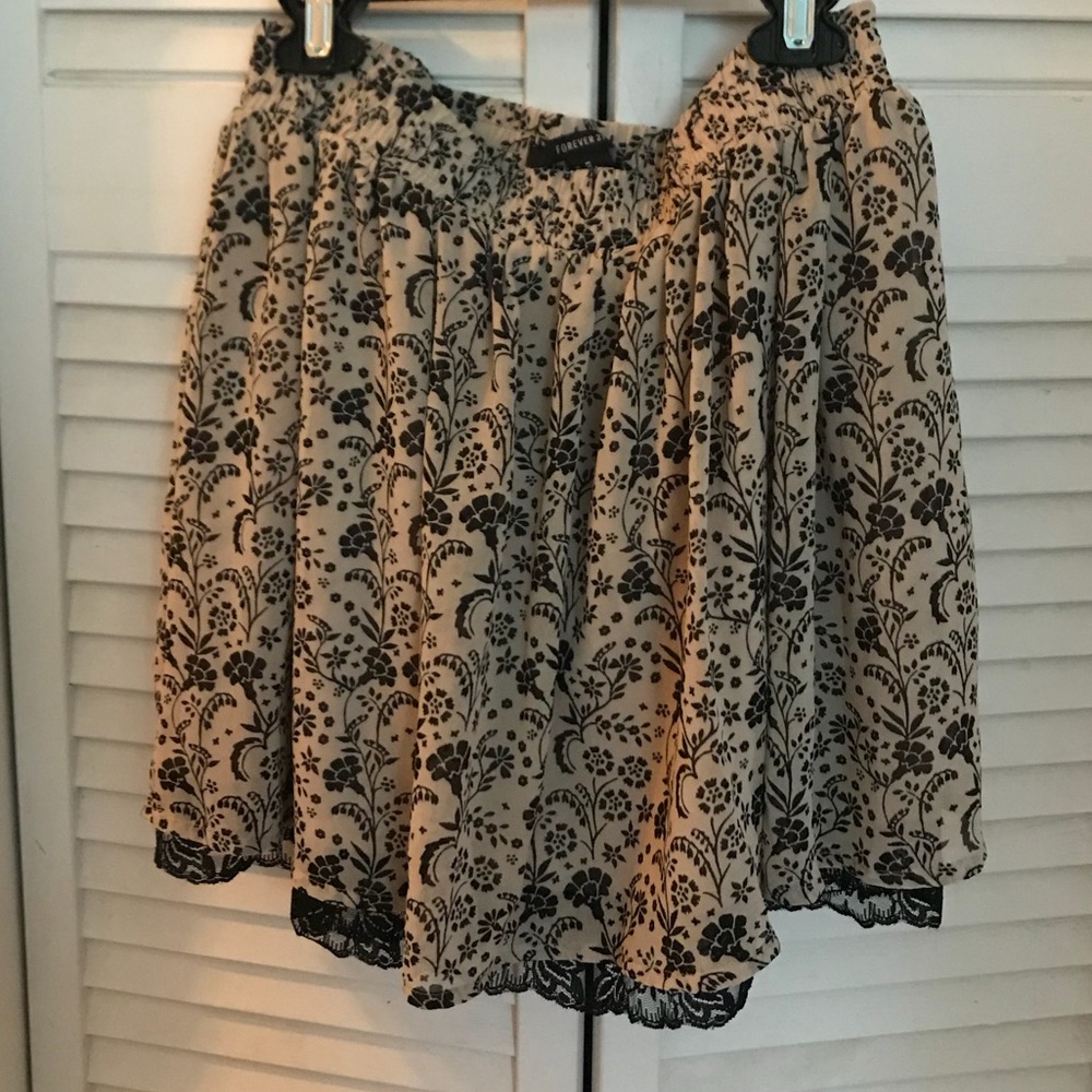 Forever 21 floral skirt